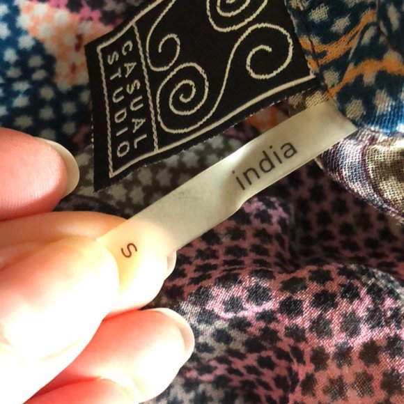 Casual Studio India multicolored tunic blouse S - Picture 9 of 9